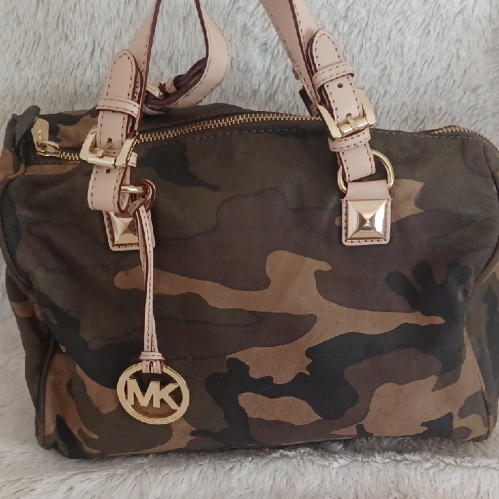 Michael Kors Brown Camouflage Satchel | HB308